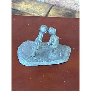 Vontage Pewter People by Hunter Boy & Girl Tennis Players Tennis Racket